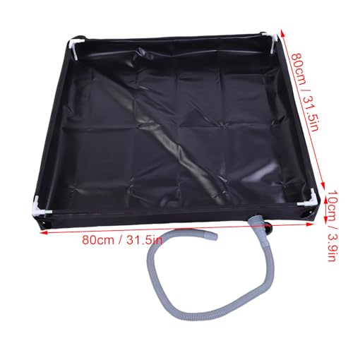 Diydeg Base de Ducha Portátil, 31.5 x 31.5 x 3.9 pulgadas, Base de Ducha Plegable con Tubería de Drenaje Desmontable, para Camping al Aire Libre, Playa (Negro) miniatura 7