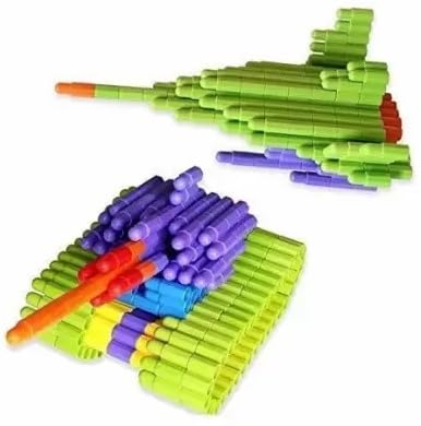 Image of Building Blocks Toys for Kids Education 150 Bullet Blocks (Multicolor)