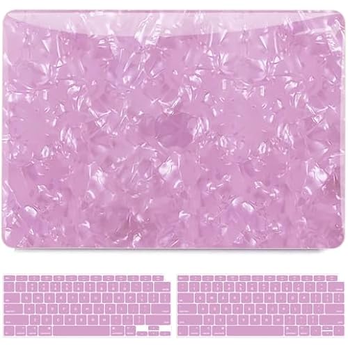 B BELK for MacBook Air 13 inch Case M1 A2337 A2179 A1932, Hot Pink Pearl
