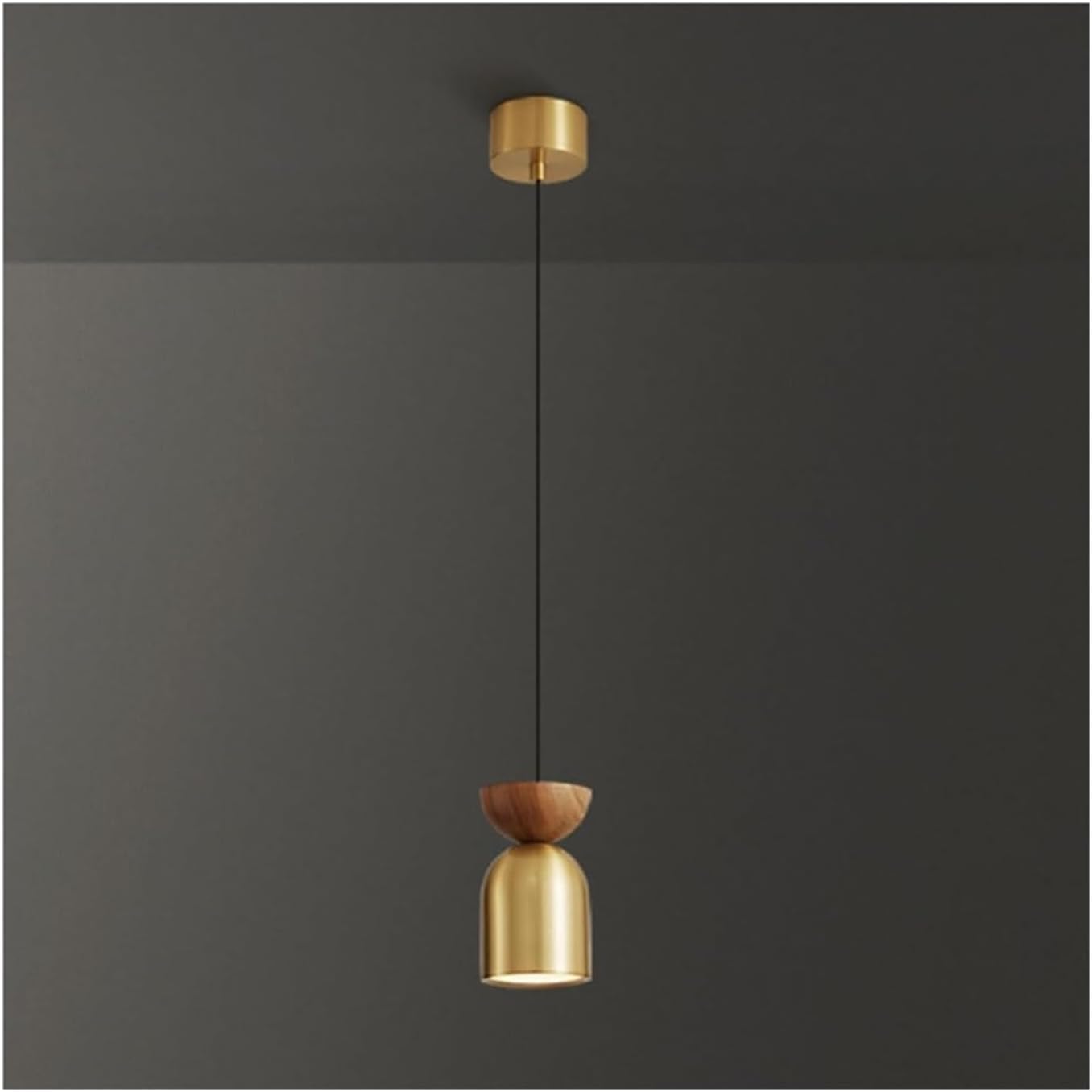ASerZenith Modern Gold Industrial Small Chandelier Rustic Black Ceiling Pendant Lamp Led Pendant Light Copper Hanging Lamp,Gold