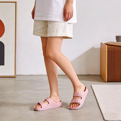 Image of KIDMI Medium Arch Support EVA Beach Sandals for Women | Women's Adjustable Buckle Straps Waterproof Pool Sandals, Comfortable Slip on Summer Slides for home and Casual Walks