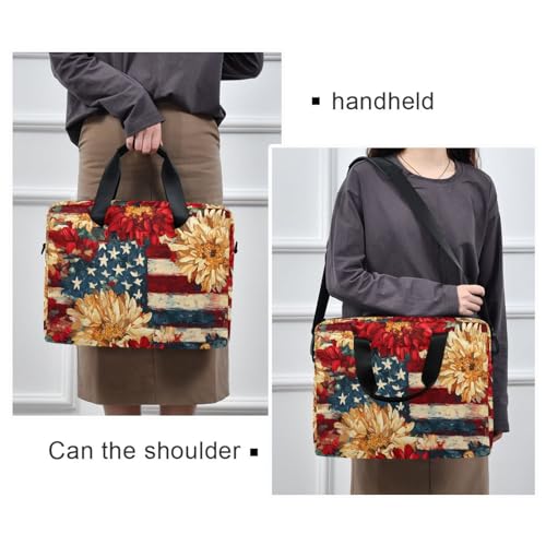 Bolso bandolera para laptop rojo compatible hasta 15.6" miniatura 6