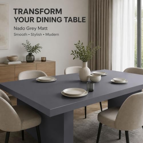 Image of WISDOM Nardo Grey Matte Self Adhesive Wallpaper for Furniture & Cabinets Waterproof, Easy to Clean Peel and Stick Vinyl Film Kitchen Cabinet, Wardrobe, Shelf & Home Decor Makeover (20x144 in)