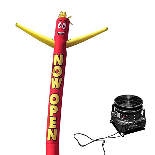 Now Open Advertising 18 Foot Tall Inflatable Tube Man Air Powered Waving Puppet, Air Blower Motor Included Dancer by Feather Flag Nation