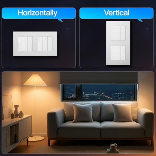 BSEED Doppel Smart Zigbee Rolladenschalter, Smart Jalousie Schalter Unterputz Kompatibel mit Alexa/Google Home/Tuya,Rolladen Zeitschaltuhr mit PC Rahmen,Ben&ouml;tigt Nullleiter & Zigbee-Gateway,Wei&szlig;