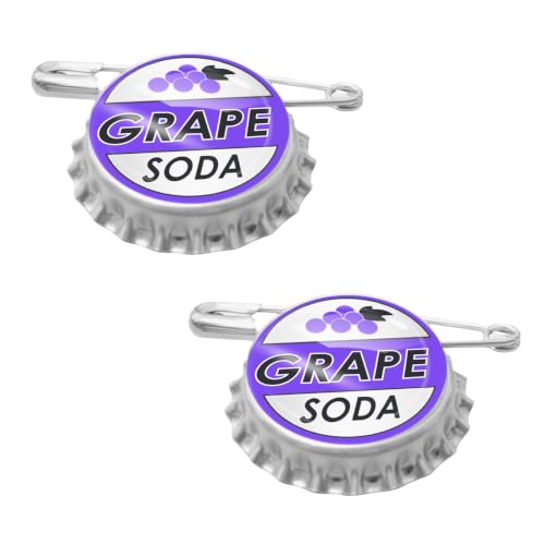 COLIBROX Set of 2 Replica ELLIE BADGE GRAPE SODA BOTTLECAP PIN! "UP" & Sticker Gift Bags Broach Costume Jewelry Badge Pin