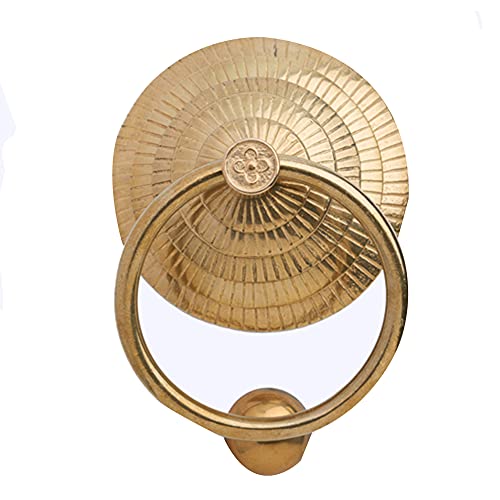Golpeador de puerta o aldaba para puerta vintage hecha de latón macizo y metal resistente B 2