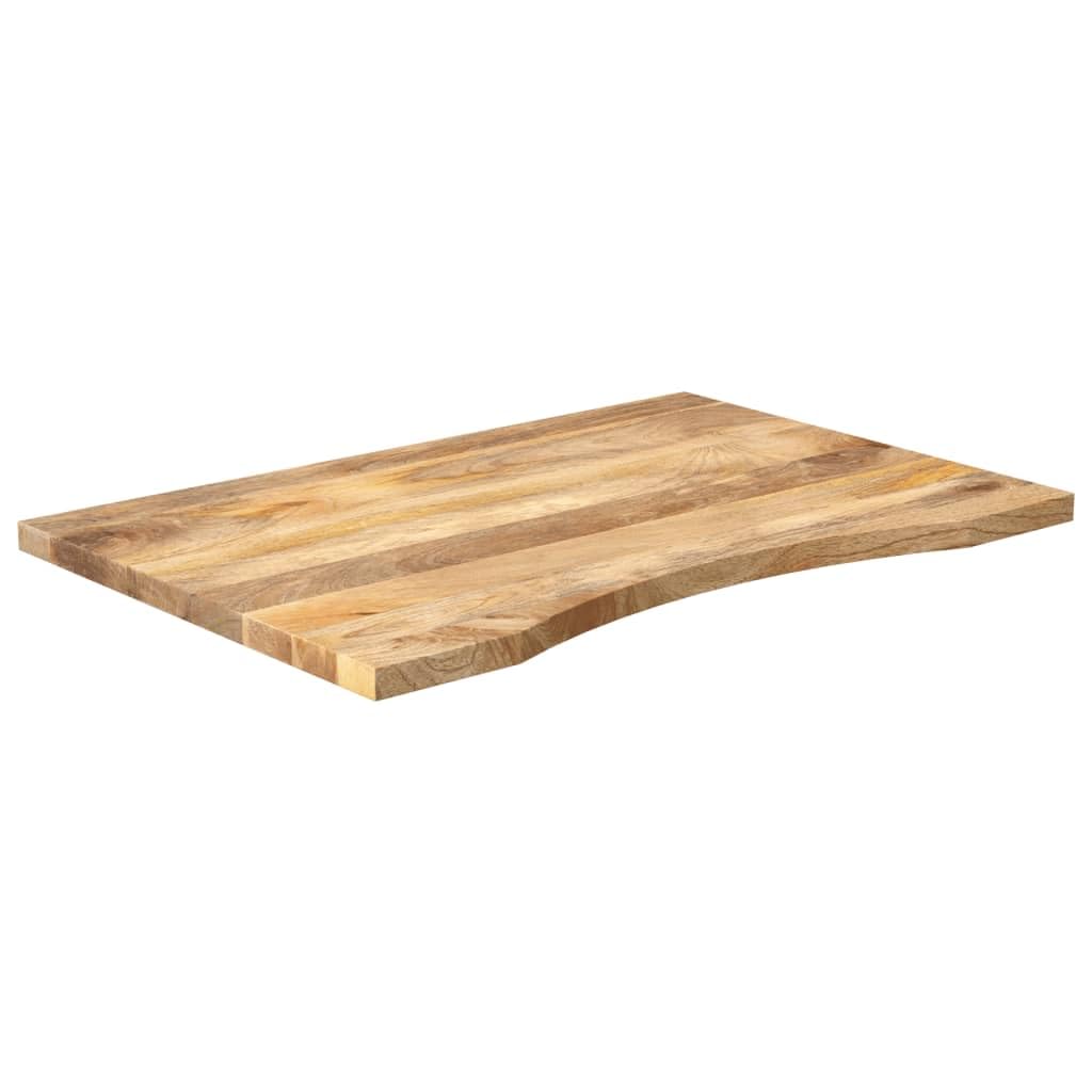 Piano da tavolo in legno di mango, 100 x 50 x 2,5 cm, per cucina, ufficio, balcone, tavolino da caffè fai da te