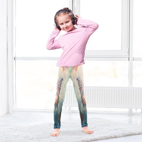 Toddler Girls Leggings Printed Yoga Pants Leggings Blue Background Butterfly for Kids4