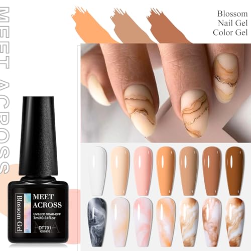 Esmalte en gel MEET ACROSS con 7 colores nude y marrón miniatura 6