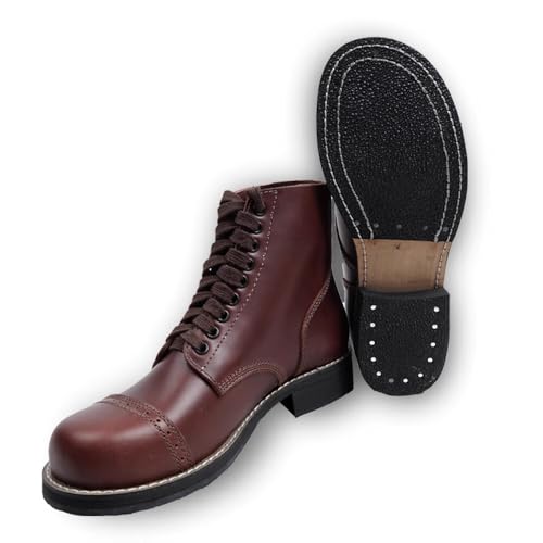 Men's Short Boots Cowhide Land Outdoor Shoes Boots Replica WW2 US4