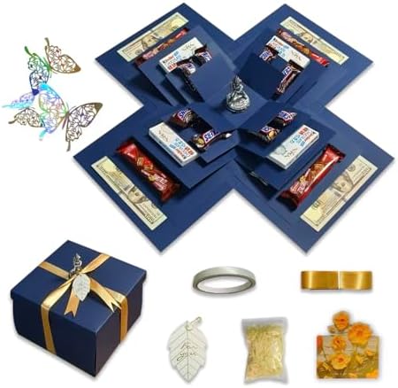 5-Layer Explosion Gift Box DIY Kit - Assembled Main Part for Surprise Snacks & Photos
