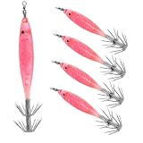 GOOHOCHY 5 Piezas De Cebo De Calamar Equipo De Pesca De Trucha Señuelo De Pesca De Lubina Anzuelos De Pesca Señuelos De Tipo Tipo Pez Cebos De Natación para Pesca De Lubina Cebos De