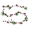 66ft christmas garland decoration pine garland cedar garland pine cones garland with red berry bells christmas garland for mantle tree stairs railing door decoration winter indoor outdoor decor  urban country home decor