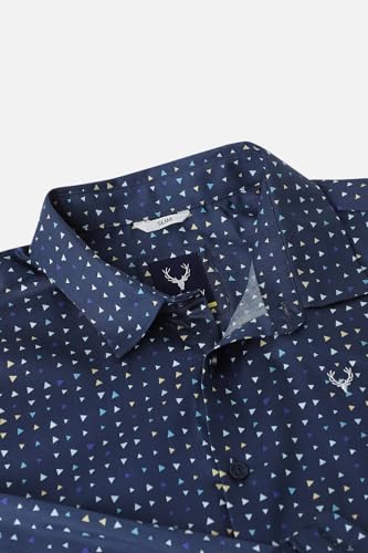 Image of Allen Solly Boys' All-Over Print Shirt | Bow Tie Detail | Regular Fit | Wedding & Festive