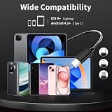 Ruycllo Kamera Endoskopowa 1920P z Oświetleniem für Handy– Endoskop 8 mm do Android & iOS, 5 m Półsztywnego Przewodu, IP67 Wodoodporna, 6 Regulowanych LED – Boreskop do Rur, Samochodu, Domu