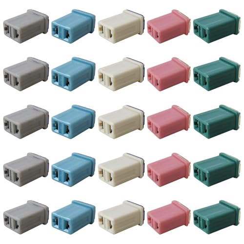 Kit de fusibles automotrices M-CASE Bottlestalk, 25 unidades, fusibles microcartucho multicolor de 15 a 40 A para autos y SUV miniatura 2