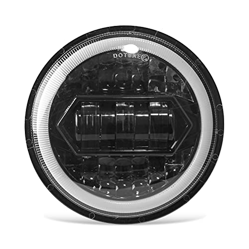 Optique de moto ronde 5,75'pouces phares de moto à LED Chip 200W 20000LM 6000K / 3000K faisceau de croisement 9-30V HI LO optique de faisceau lumineux avec câbles de commutation H4-H13 IP67