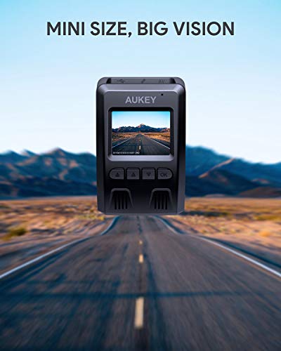 AUKEY Dash Cam FHD 1080p Car Camera Supercapacitor 170 Degree 6-Lane Wide Angle Lens Dashboard Camera Recorder with G-Sensor, WDR and Motion Detection