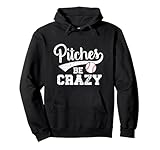 Photo Gallery pitches be crazy funny baseball softball brocca felpa con cappuccio Photo Gallery pitches be crazy funny baseball softball brocca felpa con cappuccio