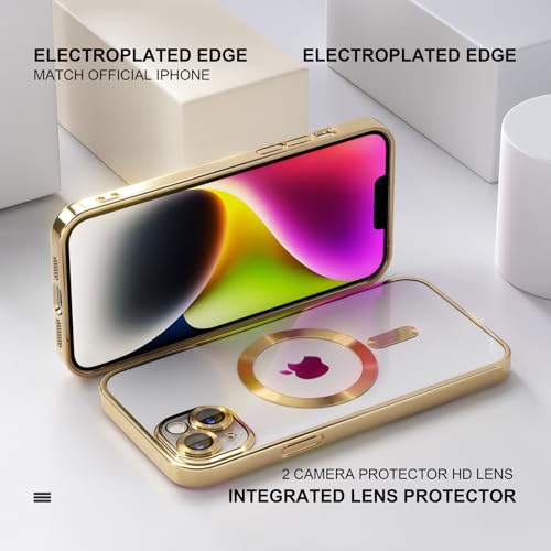 Image of Misea Magnetic for iPhone 14 Case Compatible with MagSafe Gold