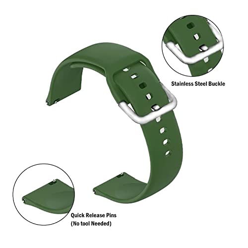 Image of Valente Premium Silicone Buckle 22 mm Watch Strap Compatible with Noise Colorfit Pro 3,Assist,Colorfit Ultra,Oneplus Watch, Fossil Gen 5E, Gen 5(44mm),Realme Watch 2 Pro