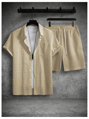 SOLY HUX Men's 2 Piece Shorts Sets Casual Beach Outfits Short Sleeve Button Down Hawaiian Shirt Sets3