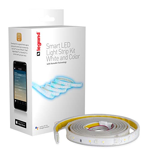 Legrand-On-Q Smart LED Light Strip Kit, White and Color, Works with Apple HomeKit, Alexa & Google Assistant, WiFi, No Hub Required, HKT1 (HKT1)