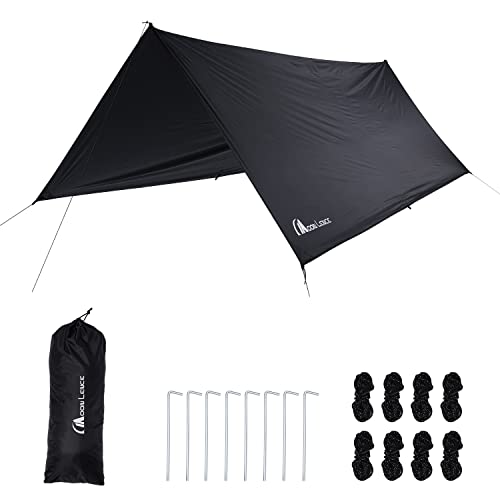 MOON LENCE タープ 3mｘ3m ブラックガム加工 防水タープ レクタタープ...