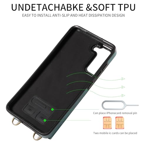 Housse Galaxy S21 FE vert texturé idéale pour visionnage vidéo et sorties