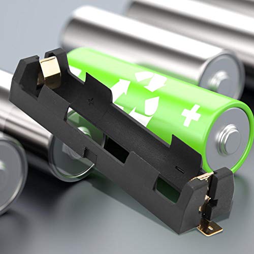 Miniatura 4 de 8 unids 18650 soporte de batería 3.7 V 18650 sola sección resistencia a altas temperaturas caja de contenedor de batería negro caja de