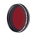 6 in 1 Infrared IR Pass X-Ray Lens Filter, Adjustable 530nm to 750nm Screw-in Filter for Canon Nikon Sony Panasonic Fuji Kodak DSLR Camera (49mm)
