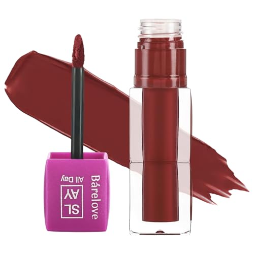 Image of BARELOVE SLAY All Day Non-Drying Liquid Lipstick for Women with Matte Finish One Swipe Application | Highly Pigmented |Smooth Glide Formula | Long Lasting | Transferproof | 12 ml | 805-Maple Kiss