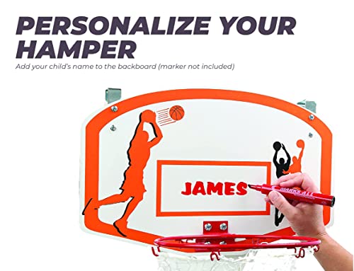 Etna Over The Door Basketball Laundry Hamper -Space Saving Hanging Laundry Hamper With Metal Ring, Backboard, Drawstring Bag-Fun Laundry Hamper To Use In Kids Room, Dorm Rooms, Dunk Away Dirty Laundry #TOP4