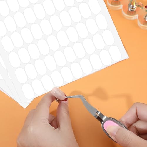 LXUEJIE 1200 Stück Doppelseitige Klebepunkte, Transparente Aufkleber Keine Spuren Selbstklebende Klebepunkte 13x8mm Foto Klebepads Klebende Aufkleber für Poster Ballon DIY Hochzeit Party Festival Deko