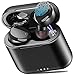 TOZO T6 True Wireless Earbuds Bluetooth Headphones Touch Control with Wireless Charging Case IPX8 Waterproof Stereo Earphones in-Ear Built-in Mic Headset Premium Deep Bass for Sport Black