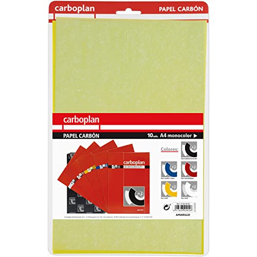 Grafoplás. Pack 10 Papel Calca Para Tela | Amarillo | 21x33cm | Perfecto para Transferir Patrones Textiles | Carboplan