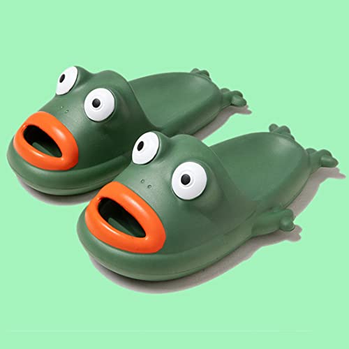 MEADOO Frog Slippers,Frog Flip Flops, Thickness Bath Slipper, Funny Couple Frog Slides, Bass Sandals, Beach & Shower Shoes3