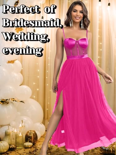 Image of ChiaoLezhee Womens Sexy Maxi Corset Dress, Cocktail Prom Wedding Guest, Bridesmaid Formal Dresses for Women, Birthday Outfits