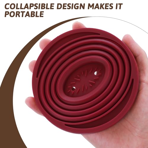 Image of Coffee Dripper, Collapsible Silicone Coffee Dripper Foldable Travel Pour Over Maker Reusable Filter Camping makers for Backpacking Camping Travel Home Office