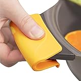 CLAIRLA Silicone Pot Holders (2pack), Heat Resistant Pots Foldable Holder - Oven Mini Mitts and Cooking Pinch Insulation Pan Grips Set for Kitchen - Hot Insulated Grill Baking Grip pad Gloves