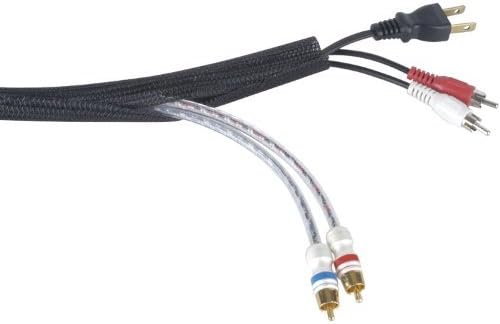 Techflex 1" F6 Split Sleeving 50 ft. Black