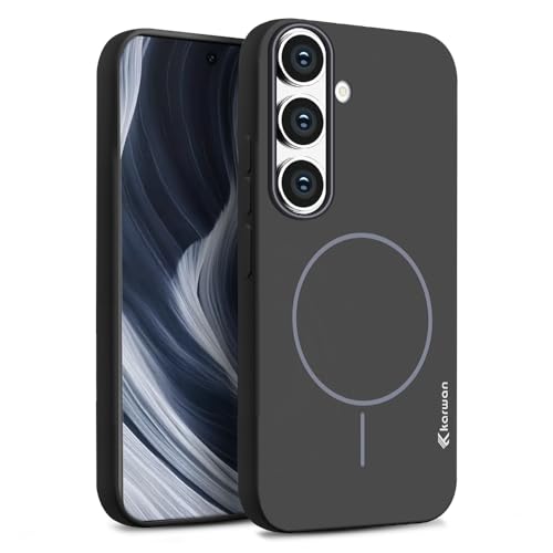 Image of KARWAN? Magnetic Wireless Ultra Slim-Fit Back Case Cover for Samsung Galaxy S25 FE |Hard PC Case Cover| Ultra-Thin & Light Weight with [Ultra Premium Feel] (6.7 inch) (Black)
