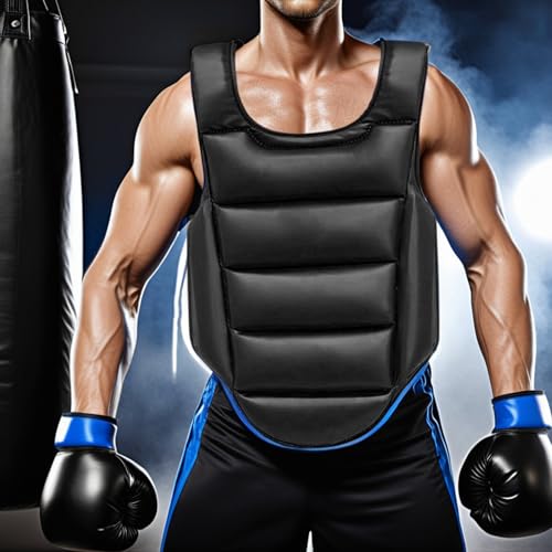 image for CurcKua Boxing Body Protector, Reversible Chest Protector, Adjustable 