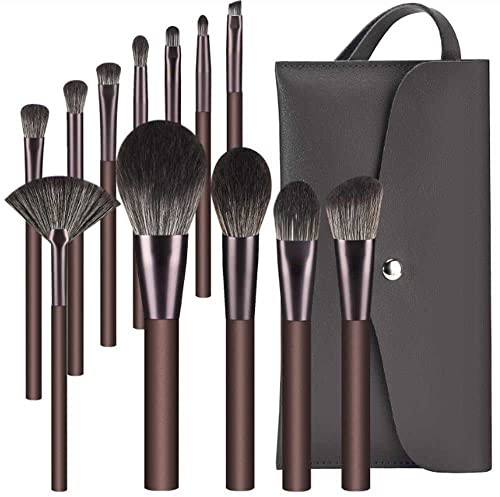 Pinselset Makeup,Schminkpinsel Set, 4 Make-up-Pinsel Und 2 Blender-Schwämme,für Lidschatten