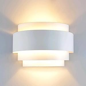 LightInTheBox Modern Wall Sconce Indoor Wall Light Fixture Half Moon Metal Wall Lamp White for Stair Hallway Home Theatre Bedroom (1PCS)
