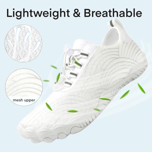 Image of Hike Barefoot Shoes for Women Men with Wide Toe Box, Healthy & Non-Slip Breathable Barefoot Water Shoes Beach Pool Aqua Swim Surf Hiking Walking Shoes