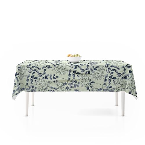 Image of Amazon Brand - Umi Super Soft Brushed Microfiber Cotton Dining Table Cloth, Printed Rectangular 6 Seater Table Cover 60X90(Inches), (6 to 8 Seater, Brown)