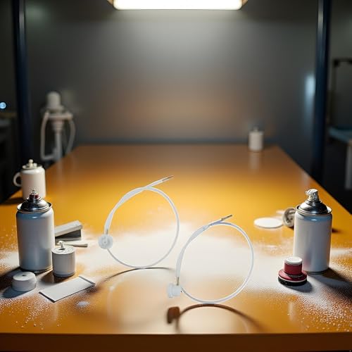 Image of 2Pcs White Aerosol Nozzle 360 Degrees Extension Hose for Male Stem Spray Cans 4.5mm Extension Fluid Auto Car Nozzle Film Body Repair Paint Spray Guns Paint Tools and Equipment (19.69in)