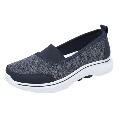 Zapatos ortopédicos blancos de mujer para aliviar el dolor al caminar y correr